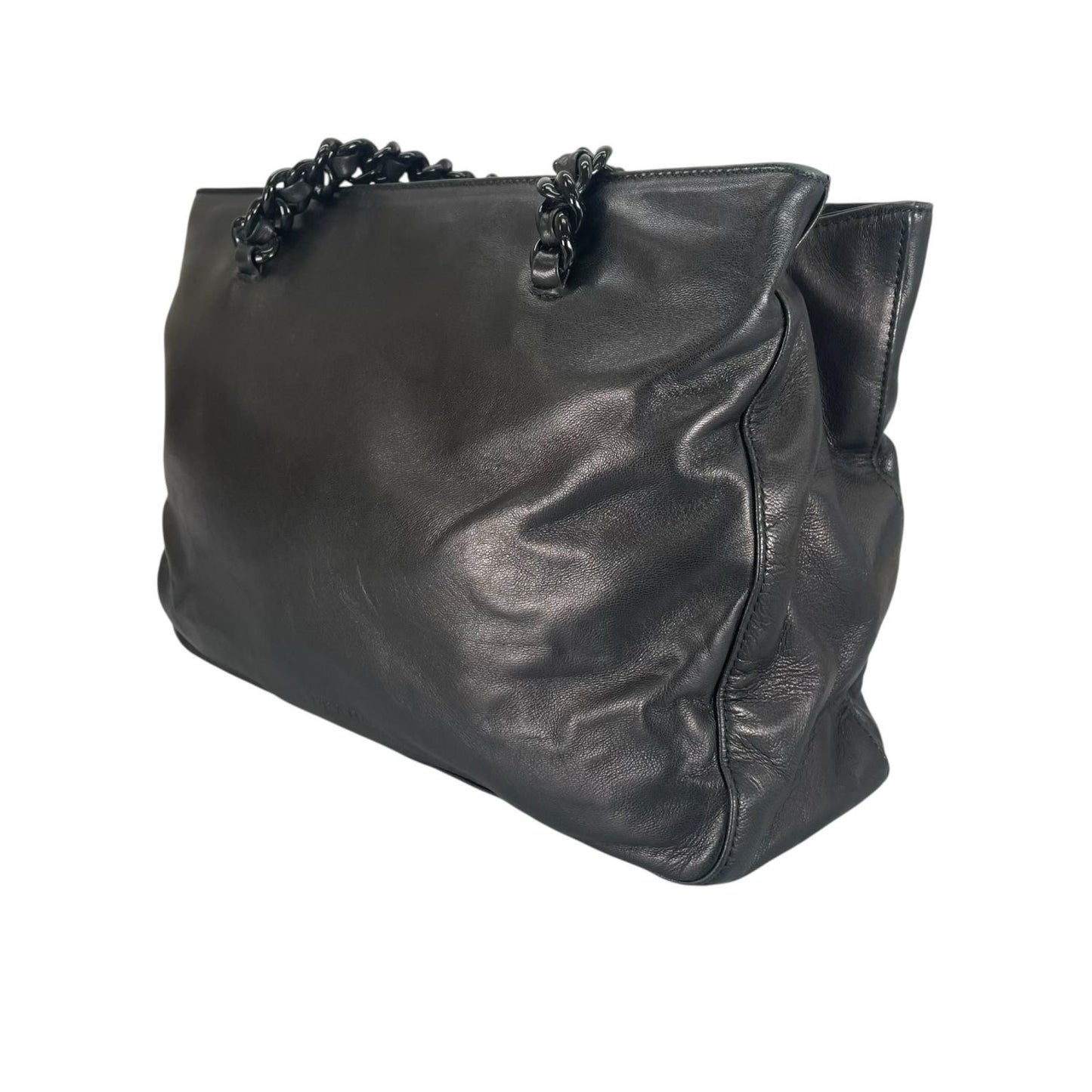 Prada Tote Bag Leather Black — view 2