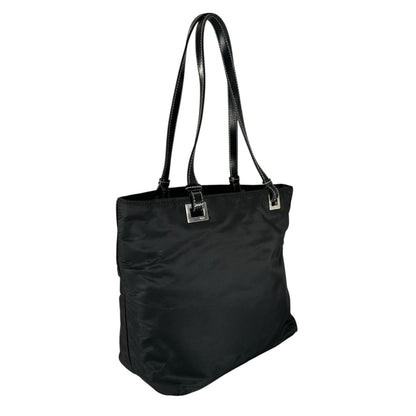 Prada Triangle Logo Tote Bag Nylon Black — view 3