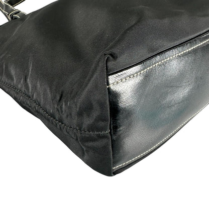 Prada Triangle Logo Tote Bag Nylon Black — view 7