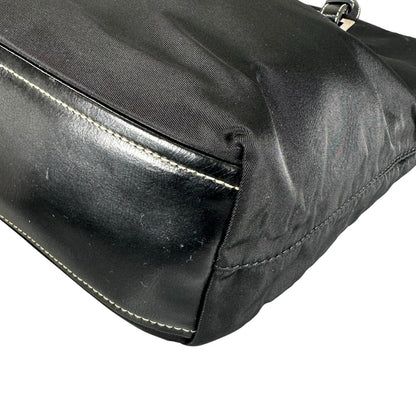Prada Triangle Logo Tote Bag Nylon Black — view 6