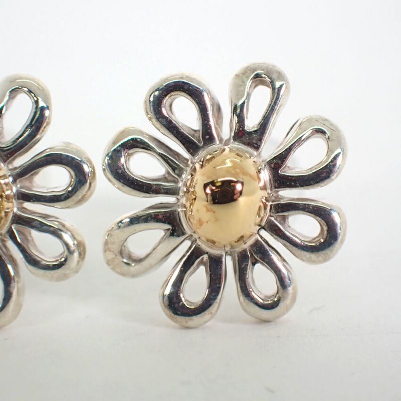 Tiffany & Co 925 750 Daisy Earrings Back