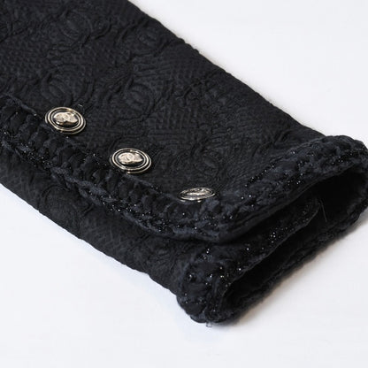 Chanel Tweed Jacket CC Logo Black — view 6