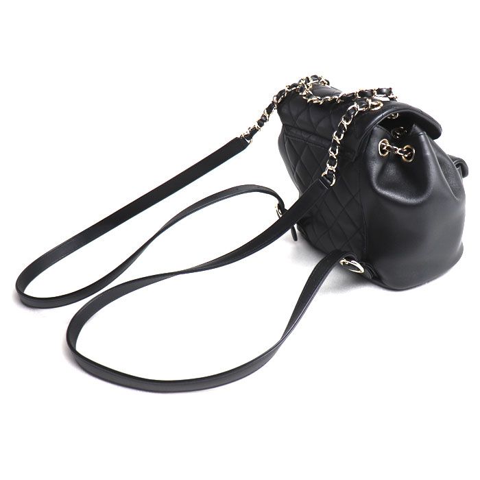 Chanel Quilted Backpack Black