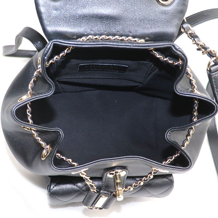 Chanel Quilted Backpack Black