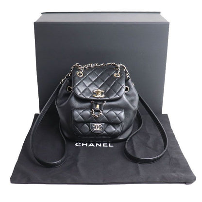 Chanel Quilted Backpack Black