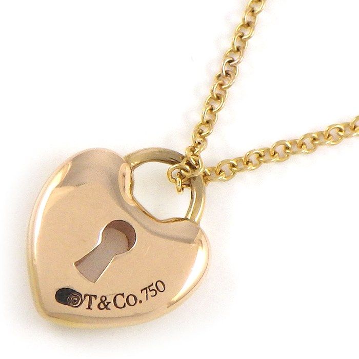 Tiffany & Co Necklace Heart Lock 18K Pink Gold