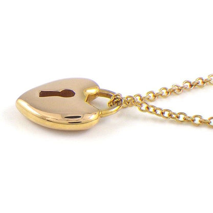 Tiffany & Co Necklace Heart Lock 18K Pink Gold