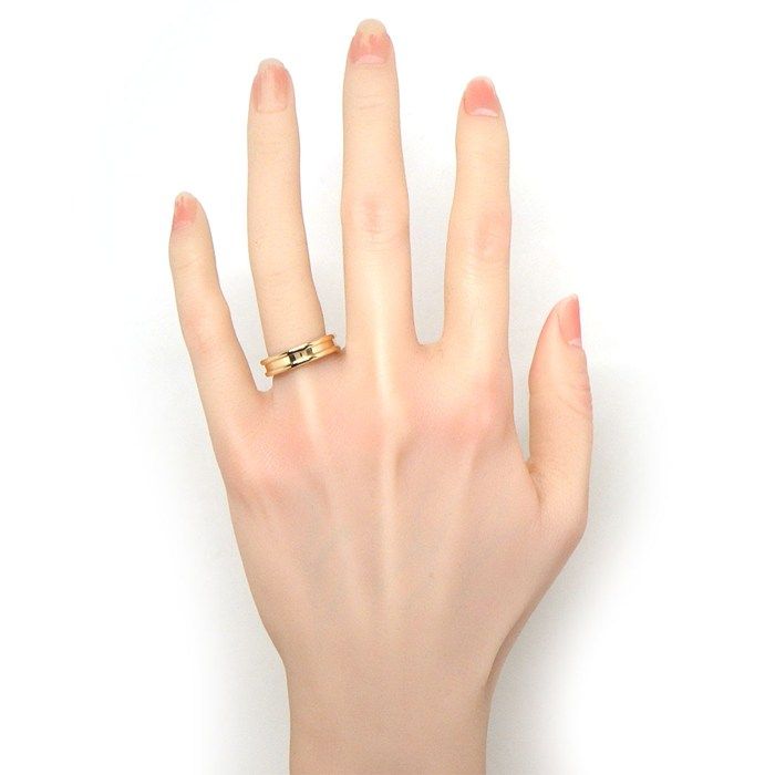 Bvlgari Ring B-zero One XS Band Logo 18K Pink Gold 49