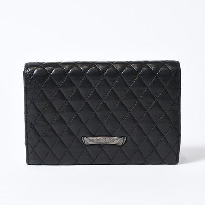 Chrome Hearts Quilted Leather Wallet BS Flare Lambskin Black — view 2