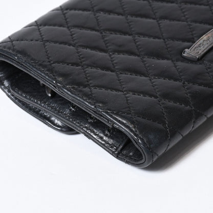 Chrome Hearts Quilted Leather Wallet BS Flare Lambskin Black — view 7
