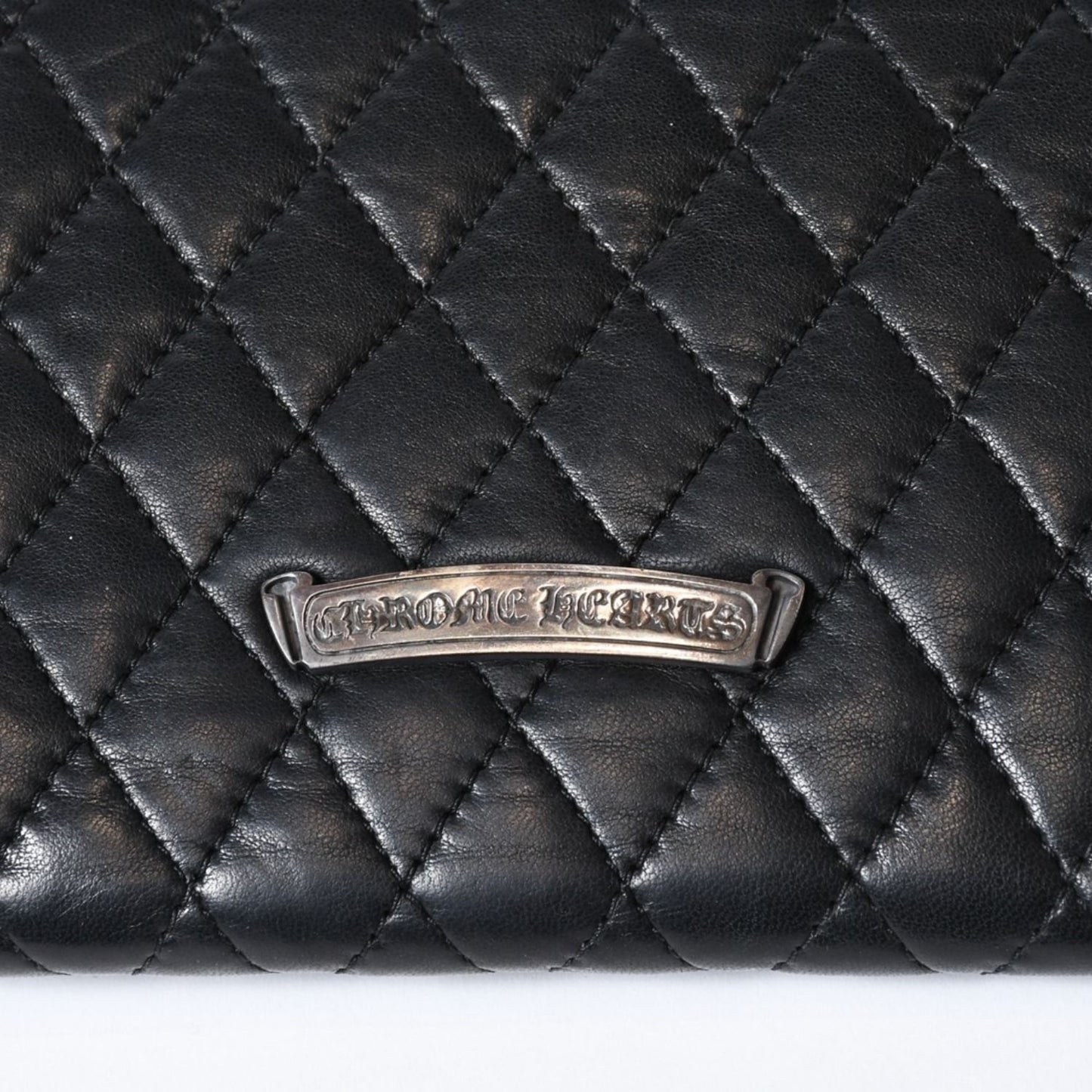 Chrome Hearts Quilted Leather Wallet BS Flare Lambskin Black — view 8