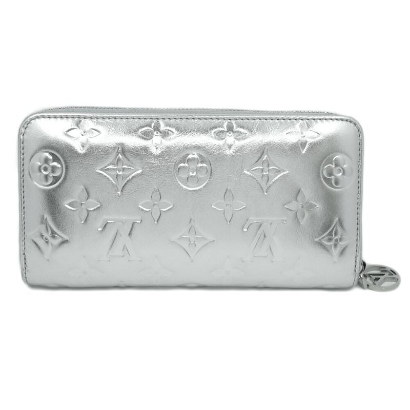 Louis Vuitton Zippy Wallet Coin Case Card Silver