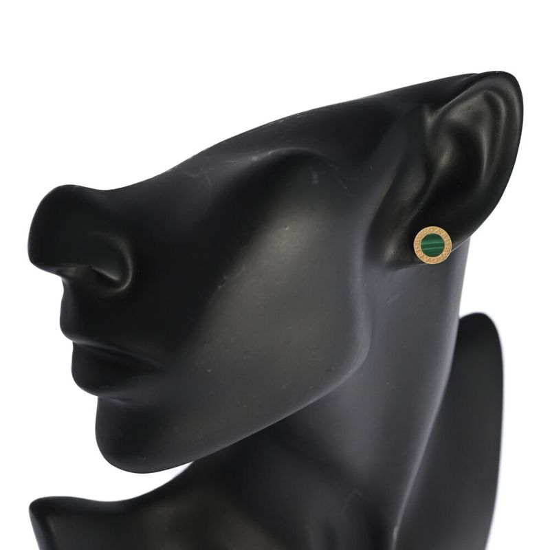 Bvlgari Malachite Single Earrings 18K Yellow Gold