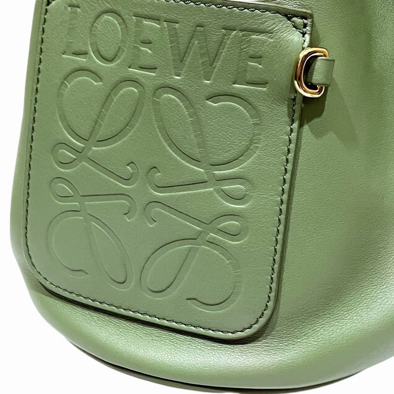 Loewe Sarah Small Shoulder Bag Napa Cafe Rosemary