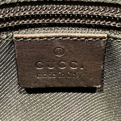 Gucci GG Supreme Shoulder Bag Leather Brown Beige