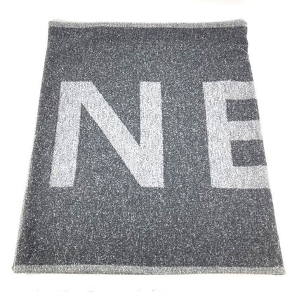 Chanel Scarf Logo Cashmere Gray