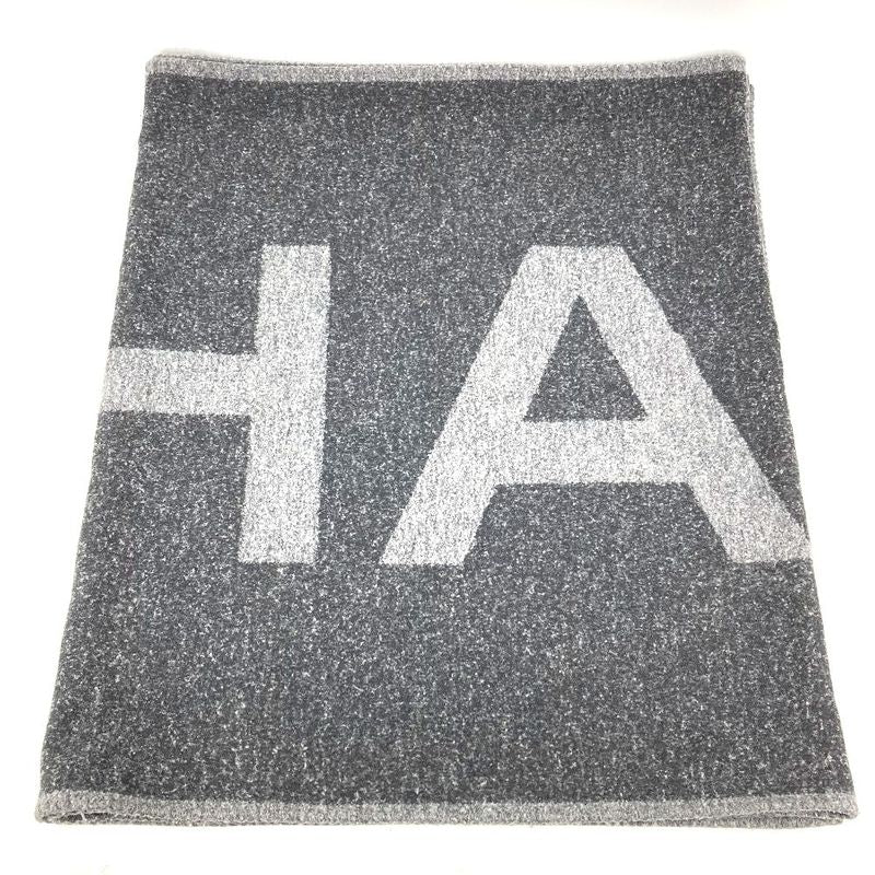 Chanel Scarf Logo Cashmere Gray