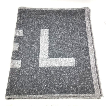 Chanel Scarf Logo Cashmere Gray
