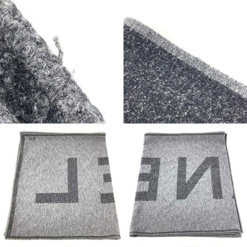 Chanel Scarf Logo Cashmere Gray