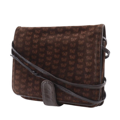 Bottega Veneta 3Way Shoulder Butterfly Pattern Suede Brown Tote