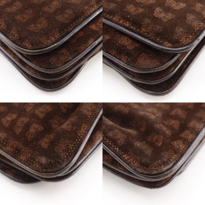 Bottega Veneta 3Way Shoulder Butterfly Pattern Suede Brown Tote
