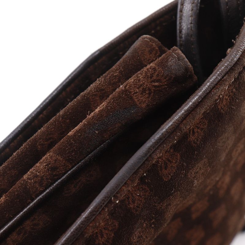 Bottega Veneta 3Way Shoulder Butterfly Pattern Suede Brown Tote