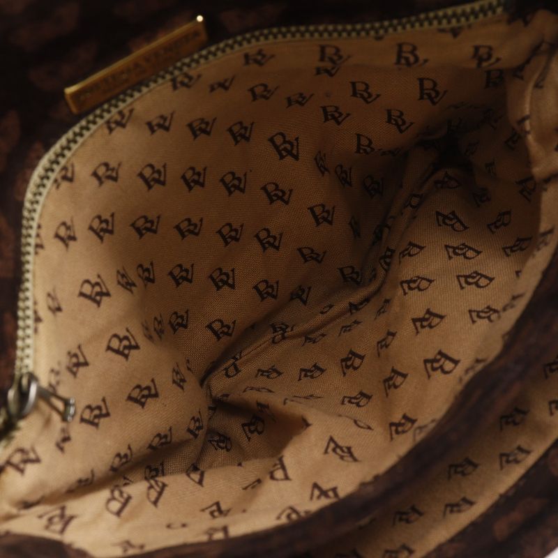 Bottega Veneta 3Way Shoulder Butterfly Pattern Suede Brown Tote