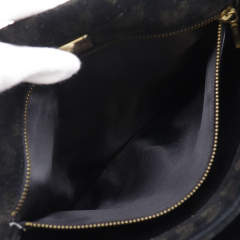 Bottega Veneta 2-Way Shoulder Butterfly Pattern Suede Black Tote