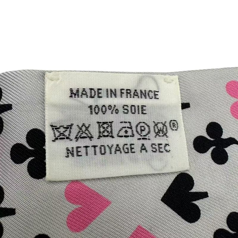 Hermes Twilly Silk Jeu de Cartes Gray