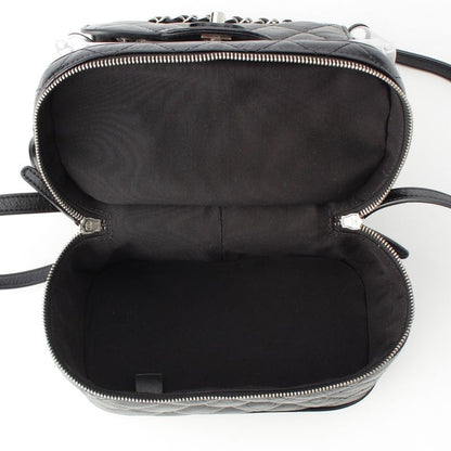 Chanel Leather Quilted Clear Backpack Black