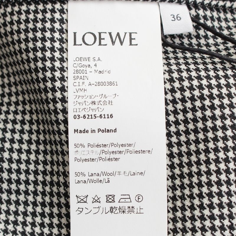 Loewe Check Fuskirt Black 36 Dress