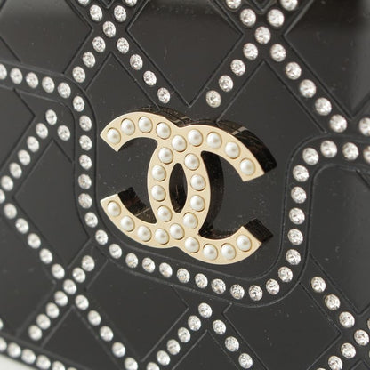 Chanel CC Logo Rhinestone Resin Crystal Pearl Evening Clutch