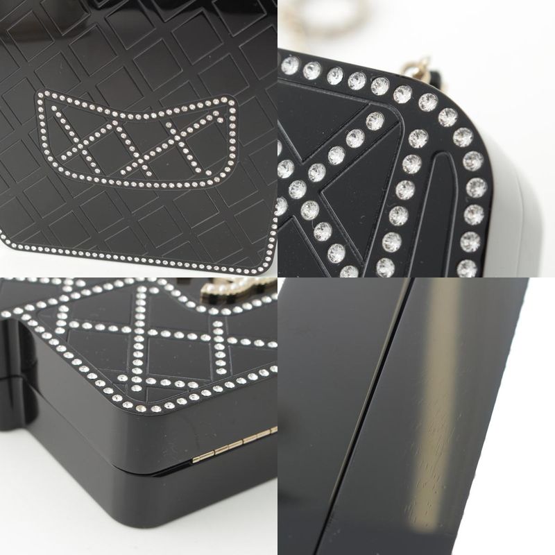 Chanel CC Logo Rhinestone Resin Crystal Pearl Evening Clutch