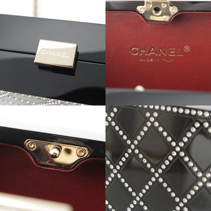 Chanel CC Logo Rhinestone Resin Crystal Pearl Evening Clutch