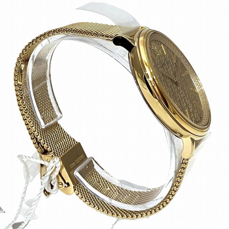 Versace Watch SS Quartz Gold Dial Dial