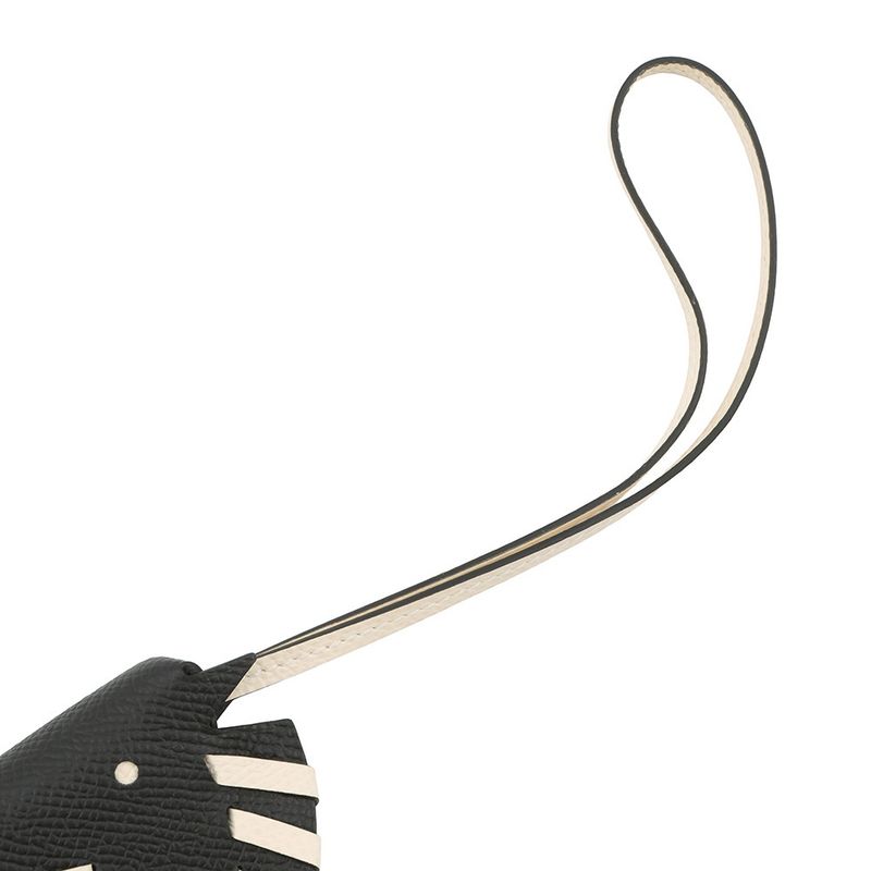 Hermes Bag Charm Cheval Tresse Black Nata Epsom