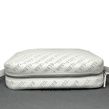 Balenciaga Shoulder Bag White Perforated Everyday Calfskin
