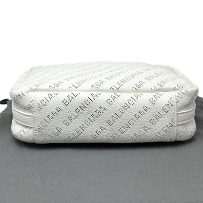 Balenciaga Shoulder Bag White Perforated Everyday Calfskin