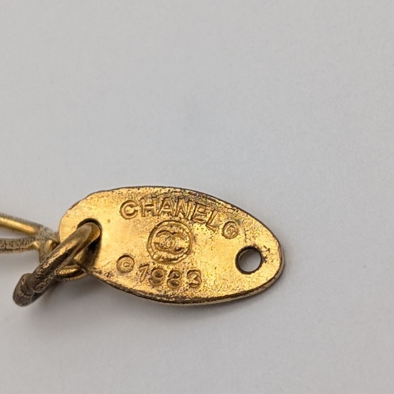 Chanel Gold CC Logo Necklace Vintage