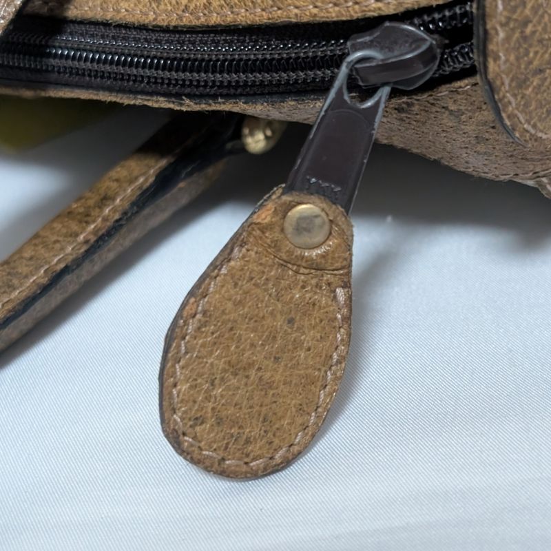Gucci Vintage GG Supreme Leather Brown Mini Boston Bag