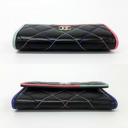 Chanel Card Case Multicolor Pastel Color Quilted CC Logo