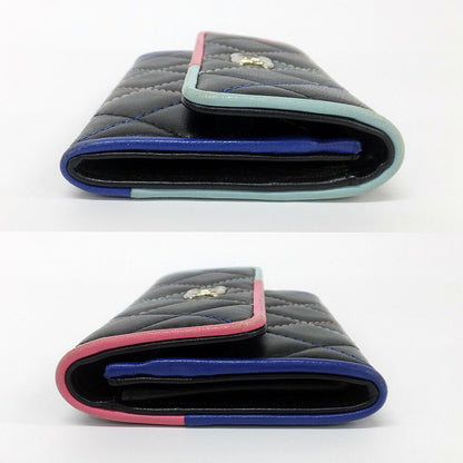 Chanel Card Case Multicolor Pastel Color Quilted CC Logo