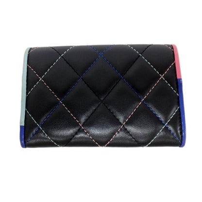 Chanel Card Case Multicolor Pastel Color Quilted CC Logo