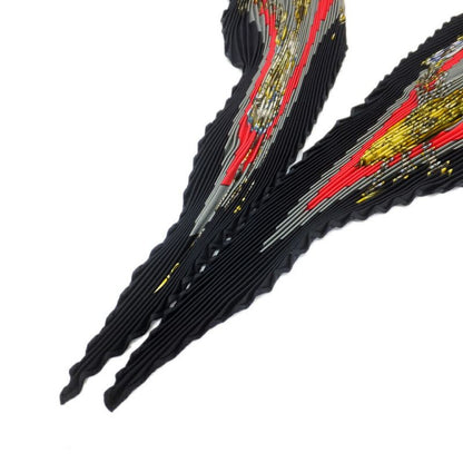 Hermes Carre Plisse Pliss Scarf Parmi les Fleurs Je Compte les Heures % Silk