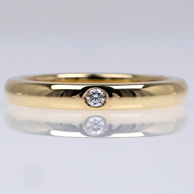 Tiffany & Co Stacking Band Ring 18K Diamond
