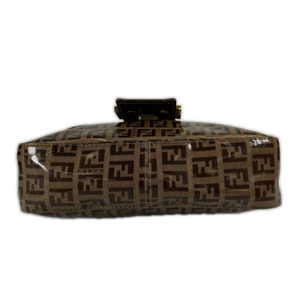 Fendi Zucchino Minimamma Shoulder Bag Patent Brown — view 4