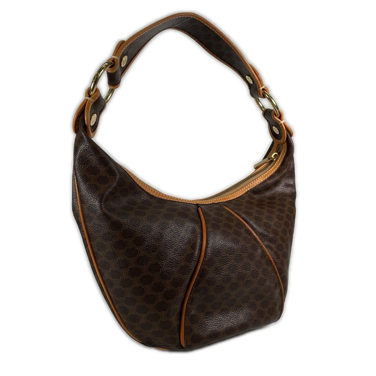 Celine Macadam Shoulder Bag Leather Brown — view 3
