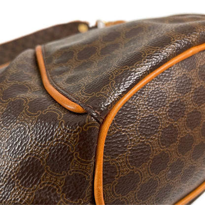 Celine Macadam Shoulder Bag Leather Brown — view 8