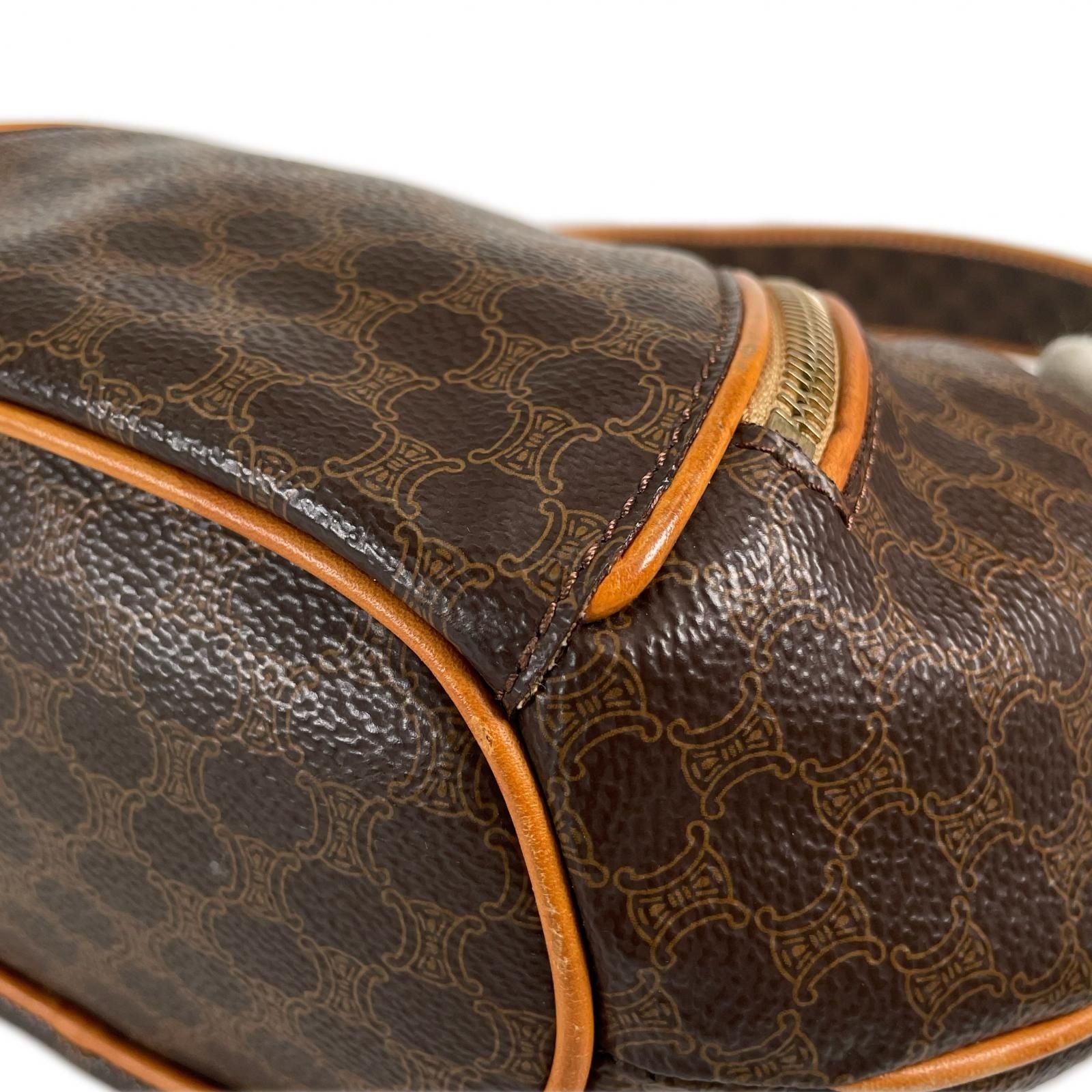 Celine Macadam Shoulder Bag Leather Brown — view 7