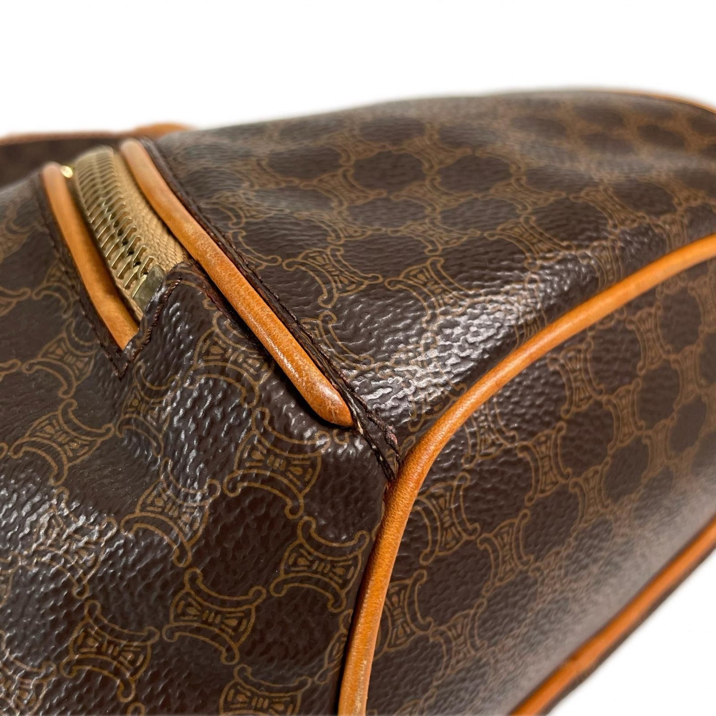 Celine Macadam Shoulder Bag Leather Brown — view 6